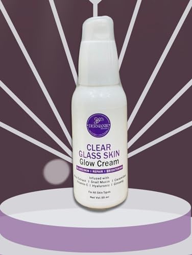 Image of Korean Snail Mucin Day and Night Cream for All Skin Types, Non-Sticky Formula with Rice Extract and Ginseng, Clear Glint