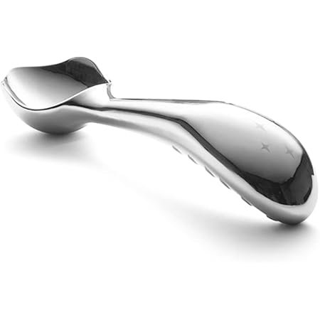 Stainless Steel Ice Cream Scoop by Midnight Scoop - Ergonomic Ice Cream Scooper for Hard Ice Cream - Dishwasher Safe Ice Cream Spade
