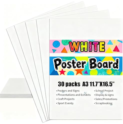 Tableaux blancs A3 pour projets de bricolage loisirs créatifs rigides