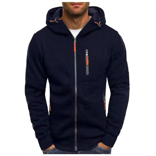 Herren Kapuzenjacke Mit Reißverschluss - Funktionale Arbeitsjacke Mit Taschen