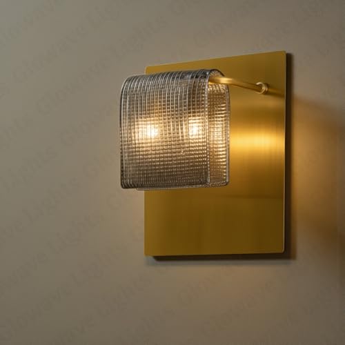 Image of Glowave Golden Body Smoky Acrylic Light Wall Lamp Lighting Sconce for Living Room Bedroom Bedside - Warm White (B9867 /1 S)