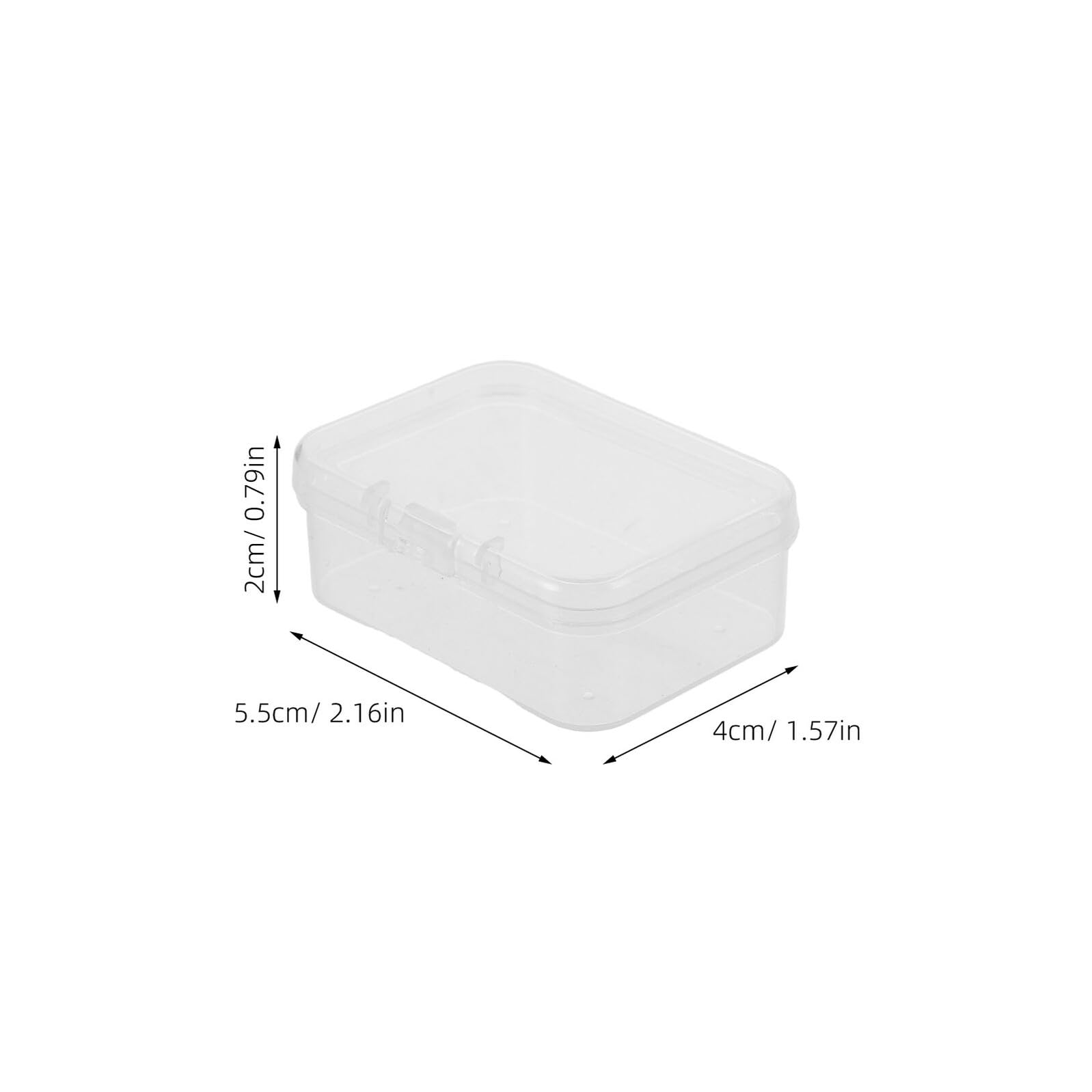 Cabilock 100stücke Kunststoffbox mit Deckel Klein Rechteckige Transparente Aufbewahrungsbox für Perlen und Bastelmaterialien Organizer Behälter aus Plastik mit Deckel