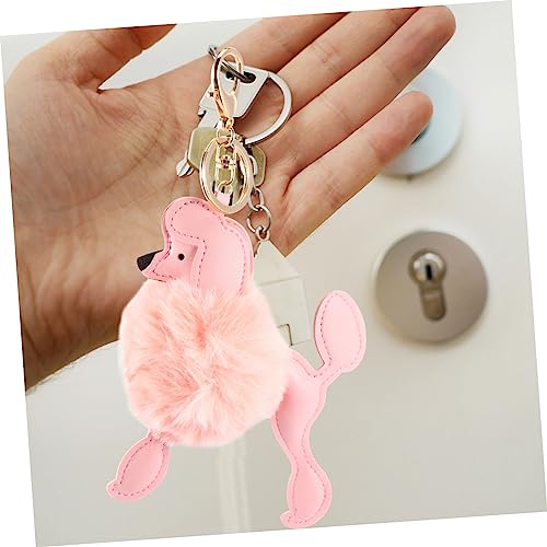 LALADEFIEE Plüsch Schlüsselanhänger Hundeform Taschenanhänger Welpenmotiv Langlebiges Material Süßer Hundeball Schlüsselring für Rucksack und Tasche