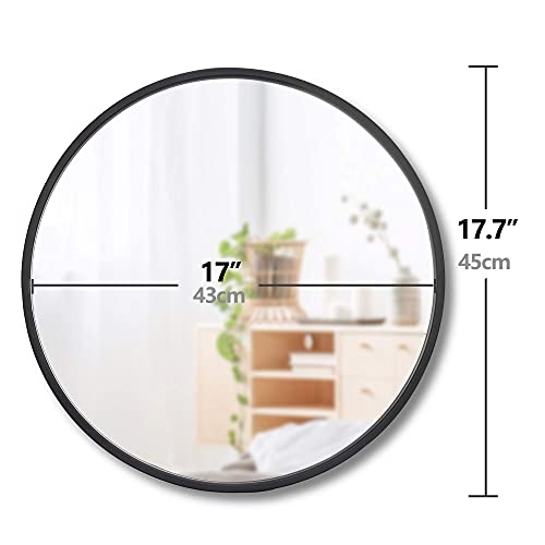 Zenstyle Black Circle Wall Mirror 18 Inch Round Wall Mirror With Metal Frame For Entryways, Bathrooms, Living Rooms, Wall Decor, Farmhouse, Makeup Vanity (Black, 18" X 18") #TOP6