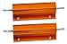 Cutequeen 2PCS 100W Watt 1 Ohm Aluminum Case Wirewound Chassis Mounted Resistor (Pack of 2)