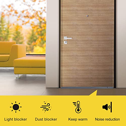 Fowong Double Side Door Draft Stopper Noise Blocker For Bottom Of Door 36In Under Door Stopper Seal Gap Machine-Washable Air Blocker Grey #TOP6