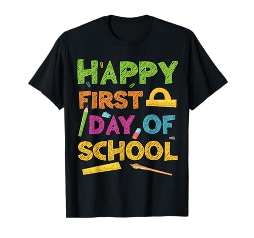 Happy First Day Of School Shirt Boy Girl Back To School T-Shirt