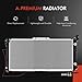 A-Premium Engine Coolant Radiator Assembly with Transmission Oil Cooler Compatible with Mazda 626, MX-6 1993-1997 2.0L, Automatic Transmission, Replace# 8011323, 92OW8005AD