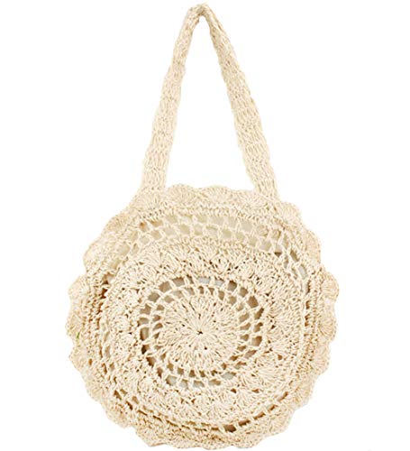 FiveloveTwo Womens Lightweight Handmade Handbag Large Crochet Shoulder Summer Bag Shopper Top Handle Tote Purse