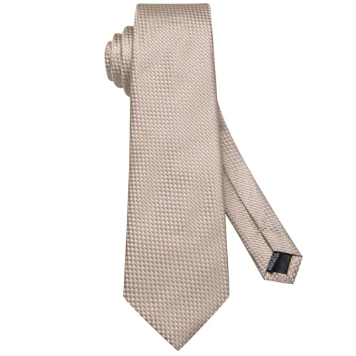 Image of Dubulle Mens Tie Set Solid Paisley Silk Striped Necktie for Men with Cufflinks Tie and Pocket Square