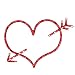 Northlight  Lighted Red Valentine's Day Heart Bow and Arrow Window Silhouette Decoration, 18"