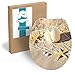 Produktbild Calmwaters® WC Sitz Muschel Motiv Muschelnetz mit doppelter Absenkautomatik, Fast-Fix-Befestigung aus Metall, universale O-Form, stabiler Holzkern Toilettendeckel, ovaler Toilettensitz, 26LP2819