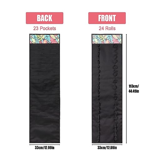 JOJOCY Vinyl Organizer Holder, 24 Holes & 23 Pockets Vinyl Storage Organizer Rack Wall Mount Over The Door - Image 4