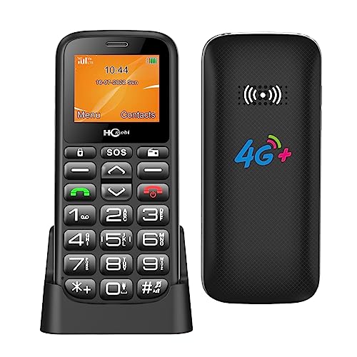 4G LTE Unlocked Senior Cell Phone SOS Calling Seniors Feature Phone Type-C Charger Basic Phone for Elderly Unlocked Feature Cell Phone with Charging Dock with SpeedTalk SIM Card