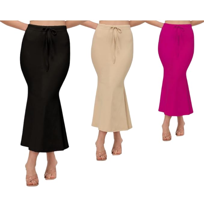 Image of Saree Shapewear Petticoat for Women | Fish Cut Mermaid Slim Fit Saree Shaper | Tummy Control Stretchable Underskirt| Body Shaper Petticoat for Saree, Lehenga, Gown & Bridal Wear