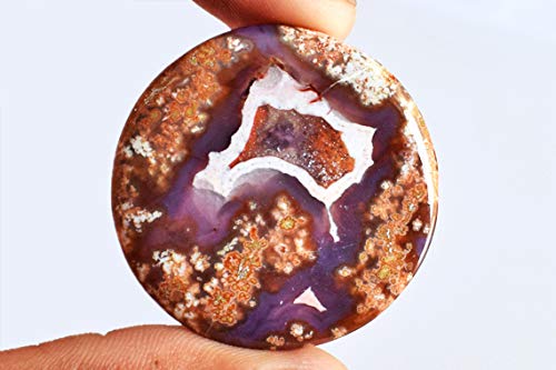 Agate passion violette ronde pour fabrication bijoux pierre précieuse 50 CTW - 3