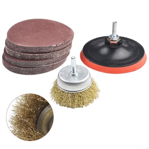 Image of 125mm Backing Pad Set with 40 Sanding Discs for m14 125mm Backing