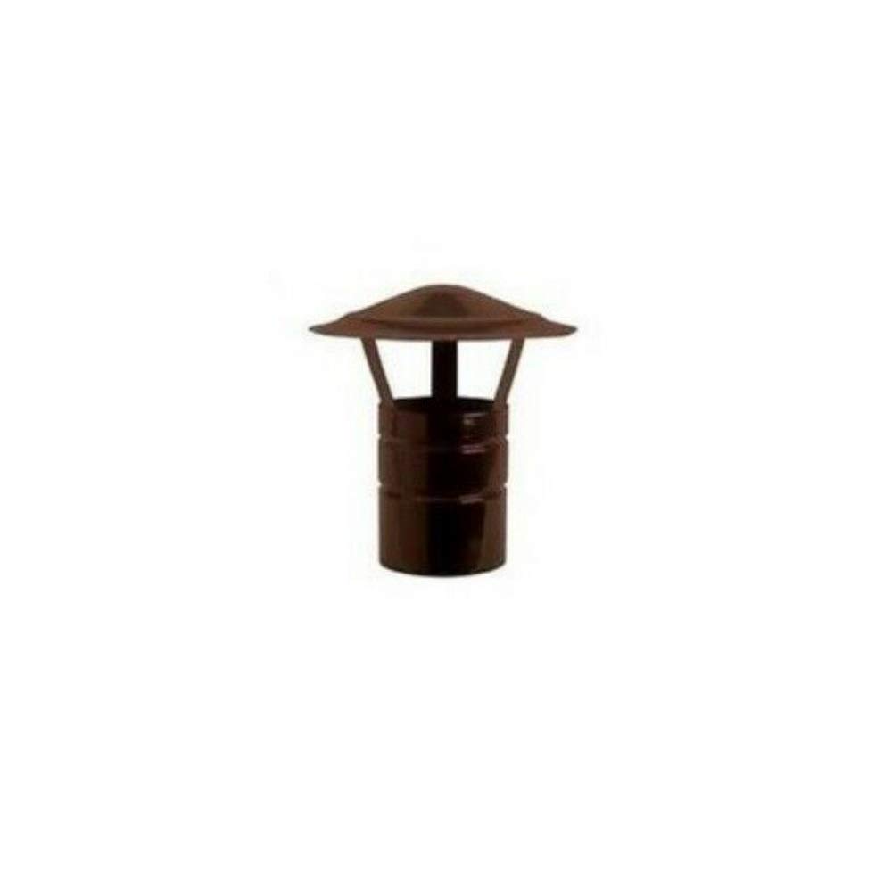 FUMAIOLO CAPPELLO PORCELLANATO MARRONE ALA D. 80 mm CANNA FUMARIA STUFA CALDAIA