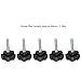 5 Pack Black 6mm(M6) x 30mm Thread Replacement Star Hand Knob Tightening Screw,Plastic Five Pointed Star Knob Replacement Hand Knob Tightening Screw