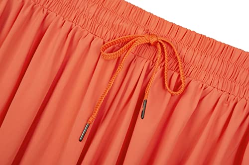 Image of 2 in 1 Flowy Running Shorts for Women Gym Yoga Athletic Womens Workout Biker Spandex Lounge Sweat Skirt Summer