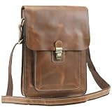 Handmade World Small Leather 11 Inch Sturdy Leather Ipad Messenger Satchel Tablet Bag Shoulder Bag C