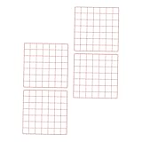 Mipcase 4 Stück Rosa Wandnetz aus Eisen Fotowand Dekoration für Wohnzimmer und Kinderzimmer Kreatives Hängenetz zur Raumgestaltung