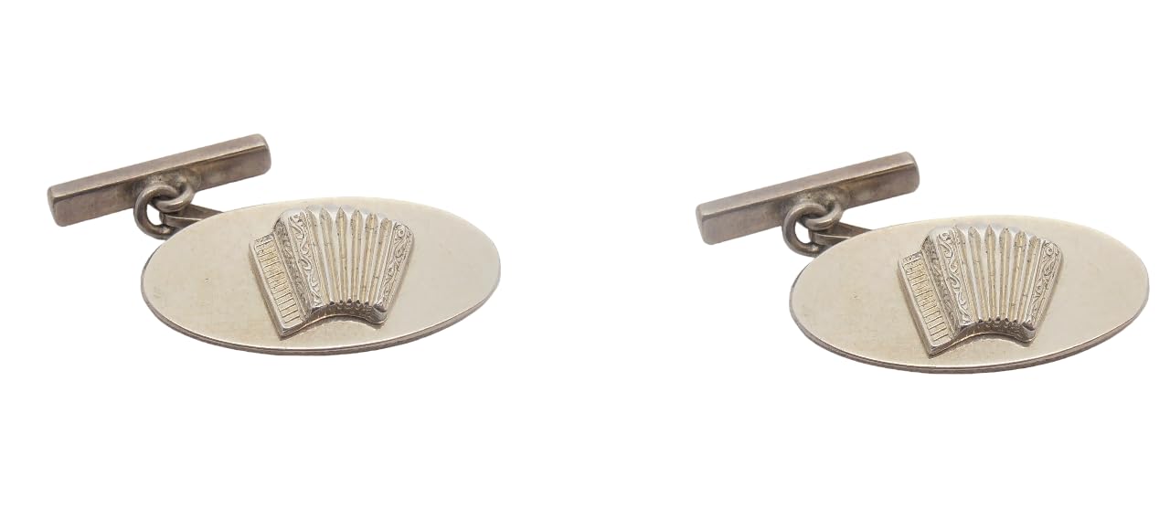 Fisarmonica : Gemelli in Argento 925 - Strumento Musicale - Musicista - Musica