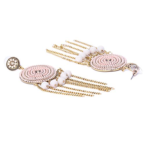 Emerald Plated Chain Drop Earrings