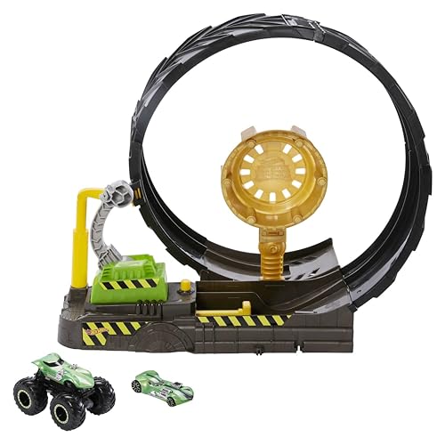 Hot Wheels Monster Trucks Conjunto Reto de Loopings &Eacute;picos - Cami&oacute;n y Coche...