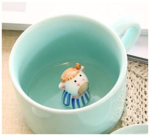 コーヒーカップ 中国 3D動物 陶器 子供用 ティー ミルク マグ 8オンス