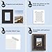 Mat Board Center, Pack of 5, 8x10 for 4x6 Black Photo Picture Mats - Acid Free, 4-ply Thickness, White Core - for Pictures, Photos, Framing