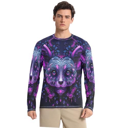 Protection solaire UPF 50+ t-shirt panda abstrait pour sport