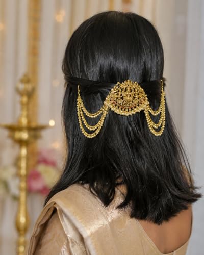Image of Lakshmi Jadai Billai Wedding Hair Braid Accessories I Jada billalu for hair I Indian Traditional Hairpins I Hair Accessories Girls /women | Jada Billalu for hair Lakshami (With Matil)