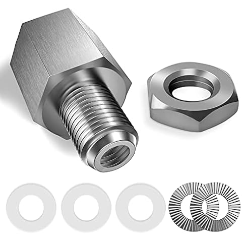 NICEDACK Bicycle Hub Hitch Adapter, Bicycle Axle Adapter for M5 Thrust Axle, Universal Bicycle Trailer Coupling Adapter, Silver Cover