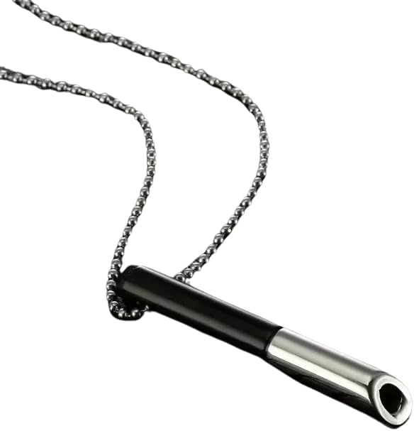 Spiro Calming Device – Wellness Solution for Stress Relief and Relaxation (Silver Black)