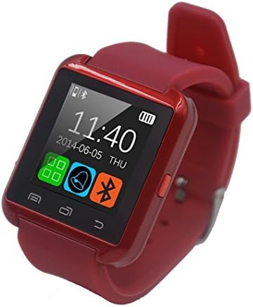 Dancotek Smart Watch with Bluetooth Activity Tracker Fitness Tracker Pedometer Sleep Monitor Stopwatch (Red)