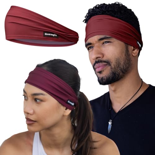 Good Bands Sweat Headband for Men and Women, Non Slip Sweatband, Single