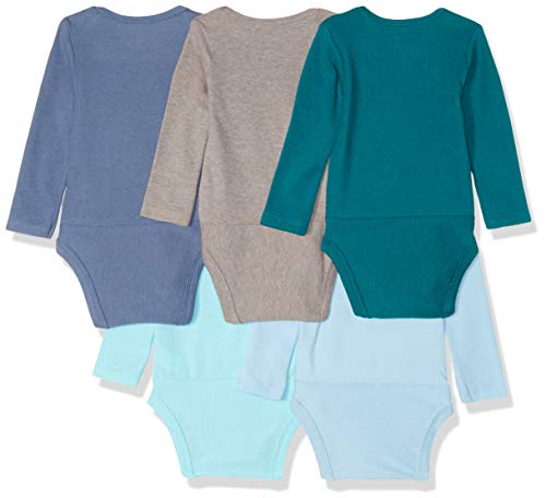 Image of Hanes Baby Bodysuits, Ultimate Baby Flexy Bodysuits, Infant Long Sleeve, 5-Pack