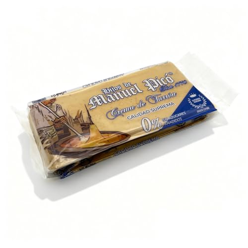 Hijos de Manuel Picó - Turrón de crema de turrón sin Azúcar Añadido 300g – Producto Artesanal - Fabricado en Jijona - Saludable - Dulce Tradicional sin Azúcar Añadido - Producto Gourmet