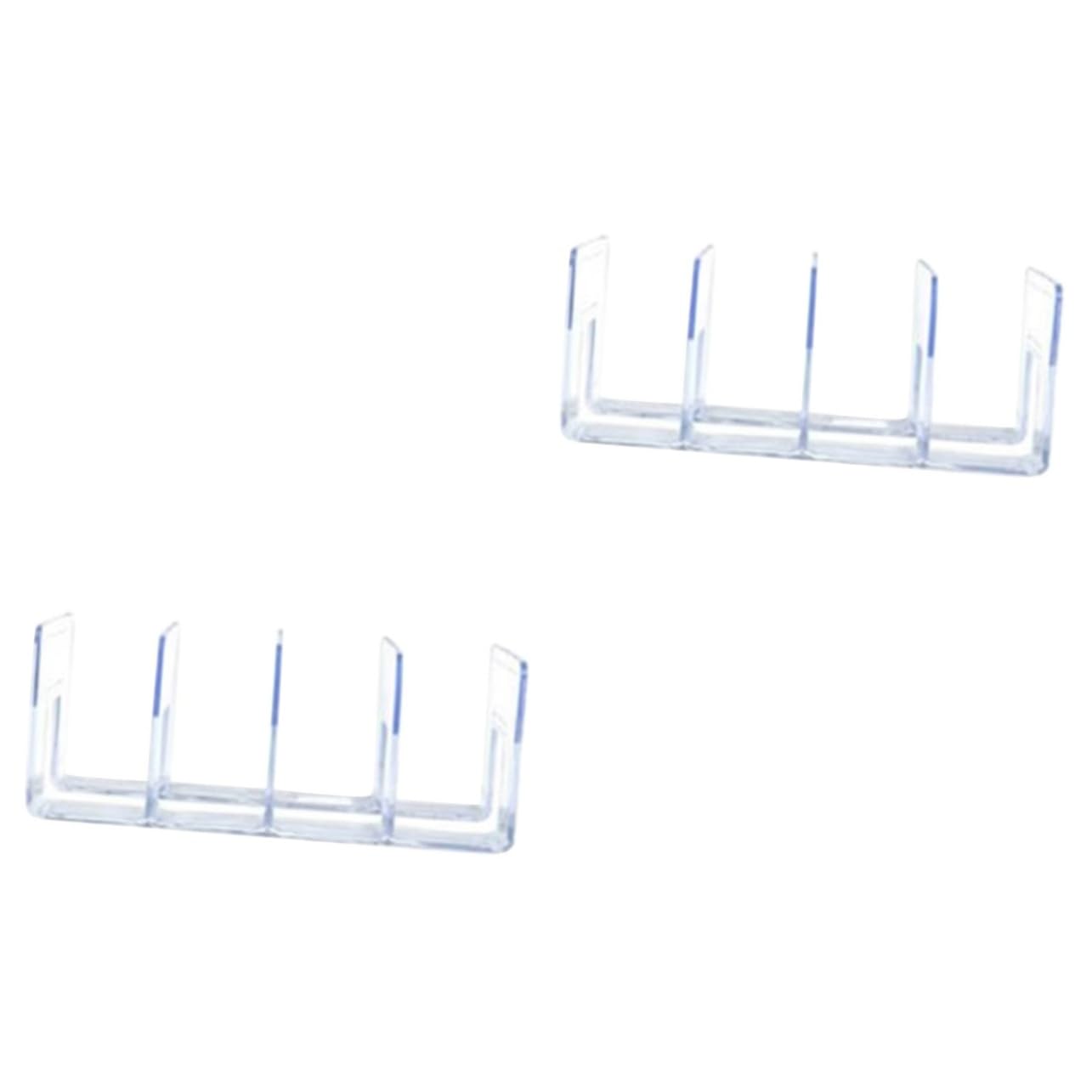 SEWACC 2 Uds 4 Sujetalibros De Acrílico Transparente Estantería Transparente Sujetalibros Acrílicos Carpeta De Libros para Oficina