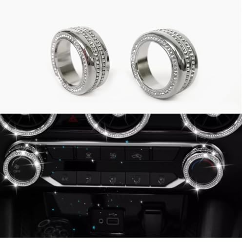 THHAUUC Bling air Conditioning knob Ring Fit for Nissan Sentra Altima SR 2020 2021 2022 2023 2024 2025 Rhinestone Decorative Decal Accessories