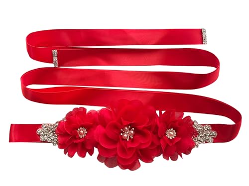 Rhinestone Maternity Sash Belt for Baby Shower Flowers sash