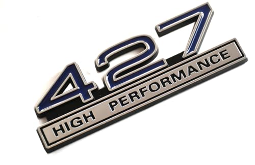 Image of 2pcs 427 Liter 7.0 Engine High Performance Badge 3D Decals Stickers Cars Trucks (Chrome Blue)