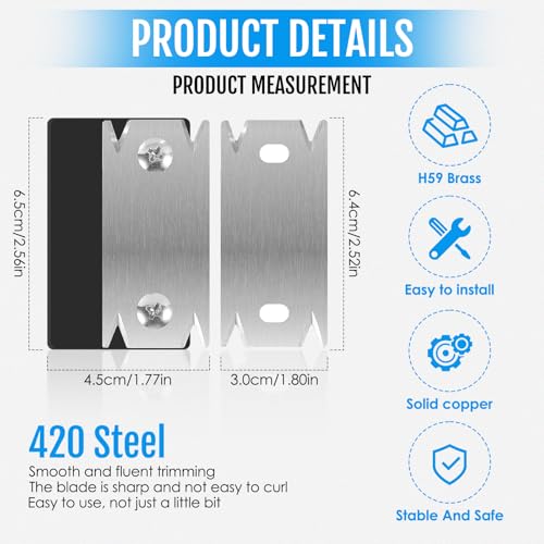Bztzhm Kantenschneider für Holzbearbeitung, Kantenhobel aus Holz, Kantenschneider mit 1 Ersatzklinge für Holz, PVC, ABS, rutschfester Hobel
