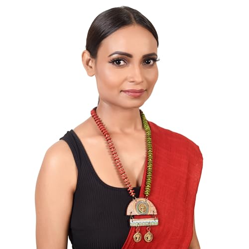 Image of AAKRITI ART CREATIONS Handcrafted Tribal Dhokra Necklace Collection | Royal, Pharaoh & Butterfly-Inspired Artisan Brass Statement Jewelry | Ethnic, Elegant & Artistic Necklaces for Women