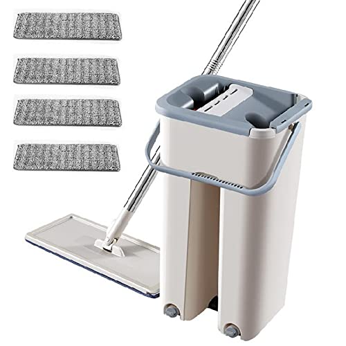 Mocio di Pulizia Automatic Spin Mop Evitare la Lavaggio della Mano Spruzzo Lazy Fellow Mop Ultrafine Fibra Fibra di Legno Panno di Pulizia Panno di Pulizia Cucina casalinga (Color : B)