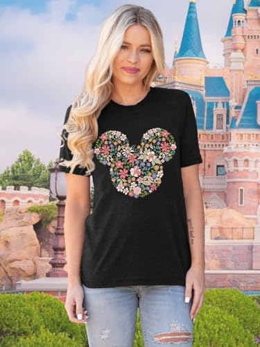 Image of Magic Kingdom Castle Shirt Holiday Short Sleeve Boho Clothes for Women