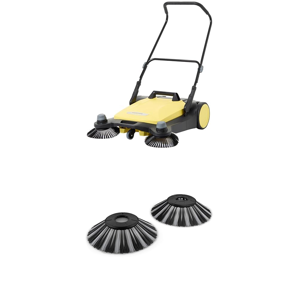 Kärcher Kehrmaschine S 6 Twin 2-in-1 (Seitenbesen für feuchtes Kehrgut, Max. Flächenleistung: 2500 m²/h, Seitenbesen, Kehrbehälter: 38 l, Arbeitsbreite: 860 mm, ergonomisch Schubbügel)