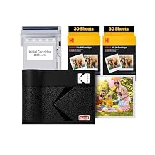 KODAK Mini 3 ERA 4PASS Portable Photo Printer Black, Printer + Initial 8 Sheets + 60 Sheets