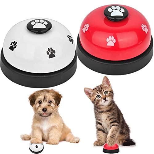 SlowTon Dog Doorbells, 2 Pack Metal Bell Dog Training with